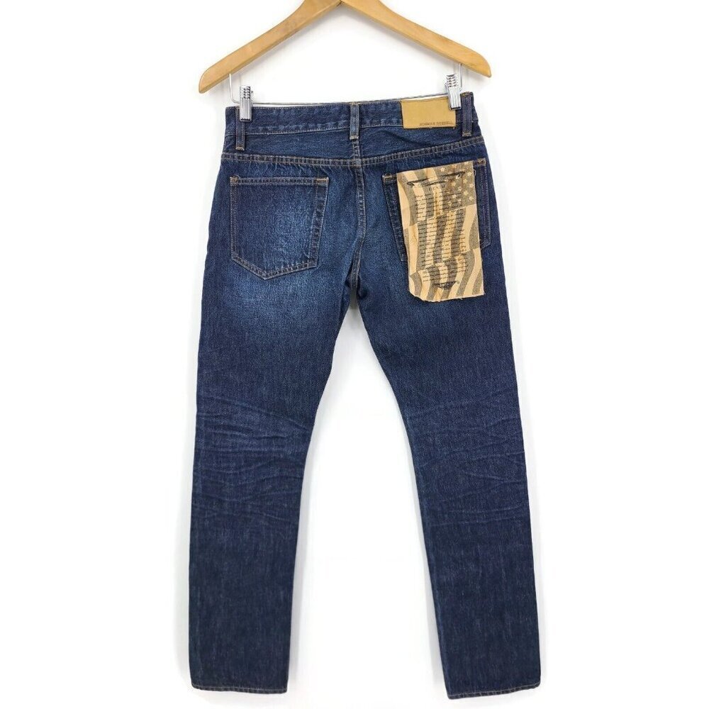 New Norman Russell Selvage Denim Jeans Mens 30x30 Slim Cut Blue Pants Wash #1 - Picture 2 of 6